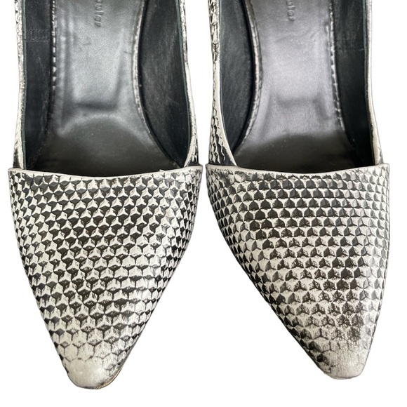 PROENZA Schouler Monochrome Leather Black White Pumps 38.5 - Picture 6 of 9